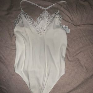 White forever 21 bodysuit